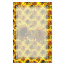 Two Sunflowers Blank Stationery