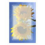 Two Sunflowers Blank Stationery