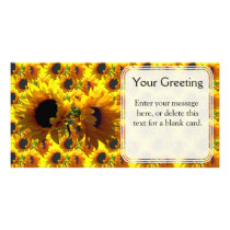 Two Sunflowers Custom Card photo cards
