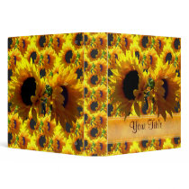 Two Sunflowers Customizable 1.5" Art Binder