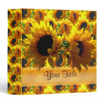 Two Sunflowers Customizable 1.5" Art Binder