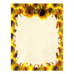 Two Sunflowers Flame Letterhead