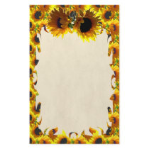 Two Sunflowers Flame Stationery