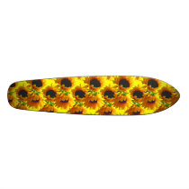 Two Sunflowers Skateboard