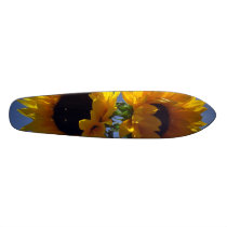 Two Sunflowers Skateboard by wingedturtle Two Sunflowers Skateboard