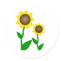 Two Sunflowers stickers