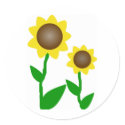 Two Sunflowers stickers by elysee29 Two Sunflowers stickers