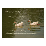 Two Swans - Wedding Theme Custom Invites