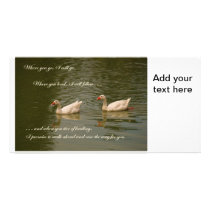 Two Swans - Wedding Theme Photo Card