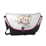 Two sweet cute kitties with daisies commuter bag