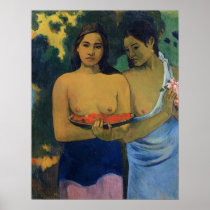 Two Tahitian Women - Paul Gauguin Print