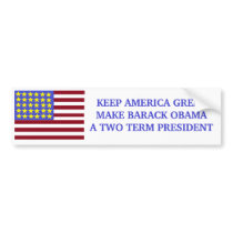 TWO TERM PRESIDENT BUMPER STICKERS