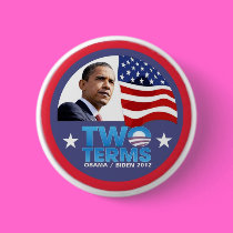 Two Terms -- Obama / Biden 2012 buttons
