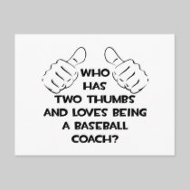 Two Thumbs .. Baseball Coach Post Card