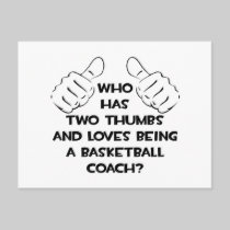 Two Thumbs .. Basketball Coach Postcard