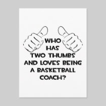 Two Thumbs .. Basketball Coach Postcards