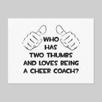 Two Thumbs .. Cheer Coach Post Cards