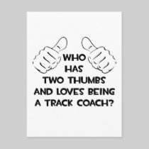 Two Thumbs .. Track Coach Postcards