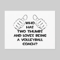 Two Thumbs .. Volleyball Coach Postcard