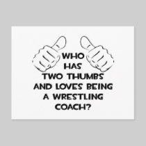Two Thumbs .. Wrestling Coach Post Card