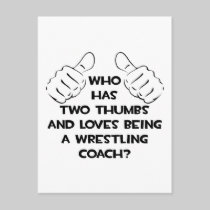 Two Thumbs .. Wrestling Coach Postcard