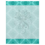 two tone blue aqua diamond damask personalized flyer