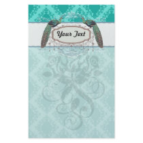 two tone blue aqua diamond damask stationery