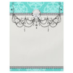 two tone blue damask flyer