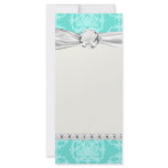 two tone blue damask custom rack cards