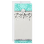 two tone blue damask customized rack card