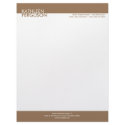 Two tone brown block border professional business letterhead