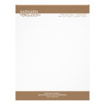 Two tone brown block border professional business letterhead design