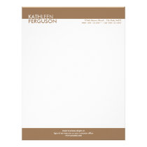 Two tone brown block border professional business letterhead