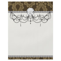 two tone brown tan devine damask flyer