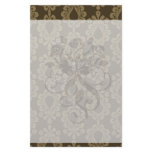 two tone brown tan devine damask pattern stationery paper