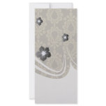 two tone brown tan devine damask full color rack card