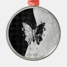 Two Tone Butterfly Christmas Tree Ornament