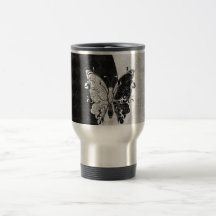 Two Tone Butterfly Coffee Mugs