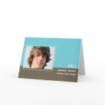 Two Tone Dot Graduation Invitation-turquoise Greeting Card