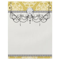 two tone gold royale damask pattern flyer design