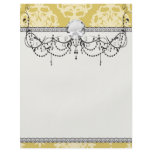 two tone gold royale damask pattern flyer design