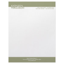 Two tone green block border professional business letterhead