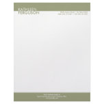 Two tone green block border professional business letterhead