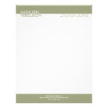 Two tone green block border professional business letterhead