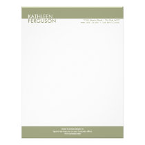 Two tone green block border professional business letterhead