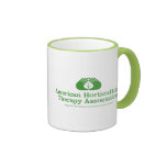 Two-tone green 'ringer' mug