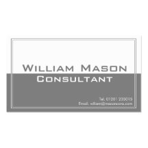 Two Tone Grey White, Professional Business Card
