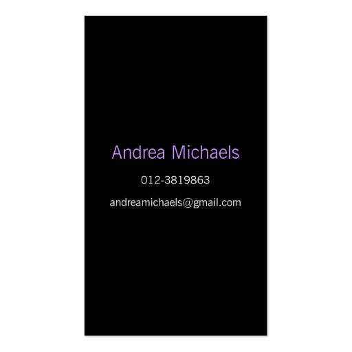 Two Tone Monogram Business Card (back side)