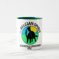 Two Tone Mug with Belgian Spirit Symbol by BlackBird_Graphics Two Tone Mug with Belgian Spirit Symbol
