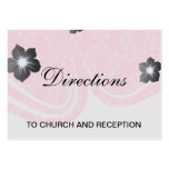 two tone pastel pink floral damask pattern business card